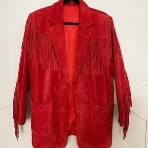 1970's vintage suede red jacket